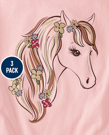 Girls Print Tie Front Top 3-Pack