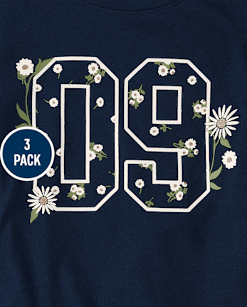 Lot de 3 t-shirts graphiques pour filles