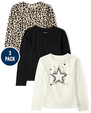 Lot de 3 t-shirts graphiques pour filles