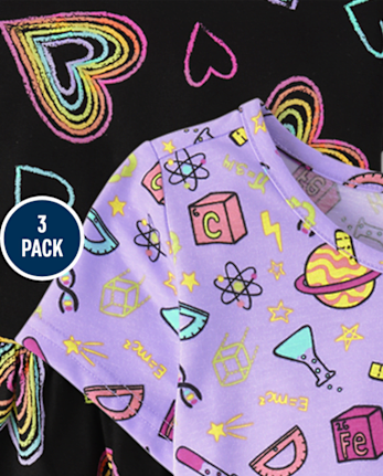 Girls Print Everyday Dress 3-Pack