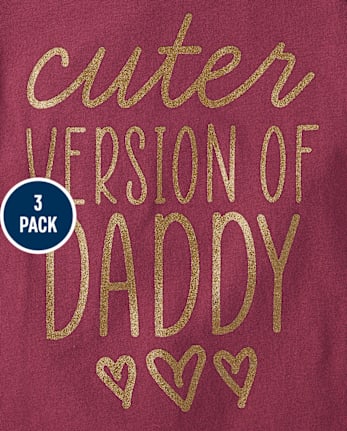 Baby And Toddler Girls Family Graphic Tee 3-Pack