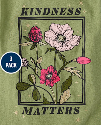 Girls Positivity Graphic Tee 3-Pack