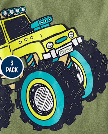 Baby And Toddler Boys Vehicle Graphic Tee 3-Pack