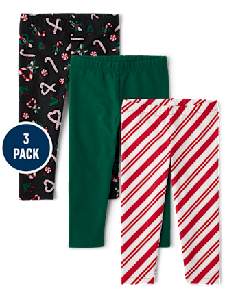 Toddler Girls Print Leggings 3-Pack