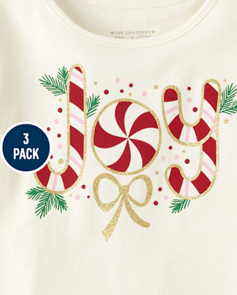 Baby And Toddler Girls Joy Top 3-Pack