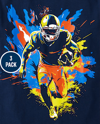 Boys Football Graphic Tee 3-Pack