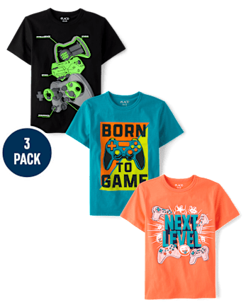 Lot de 3 t-shirts graphiques pour garçons