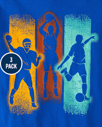 Boys Sports Graphic Tee 3-Pack