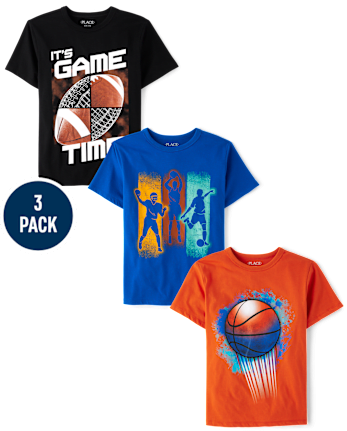 Boys Sports Graphic Tee 3-Pack