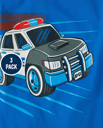 Baby And Toddler Boys Rescue Vehicle Graphic Tee 3-Pack