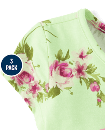 Toddler Girls Floral Top 3-Pack