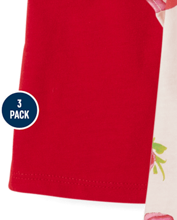 Lot de 3 hauts à volants à fraises pour petites filles