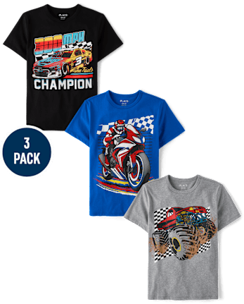 Boys Vehicle Graphic Tee