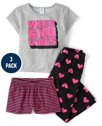 Girls Weekend Vibes 3-Piece Pajama Set