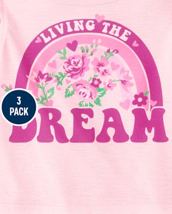 Toddler Girls Living The Dream 3-Piece Pajama Set