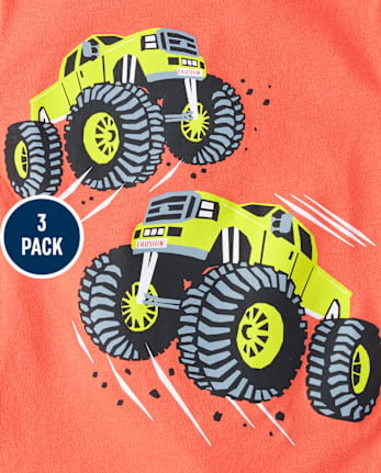 Baby And Toddler Boys Vehicle Graphic Tee 3-Pack