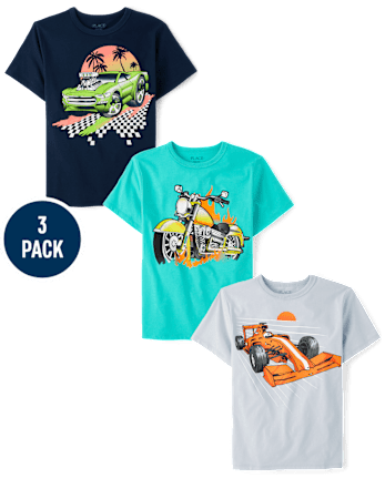 Boys Vehicle Graphic Tee 3-Pack