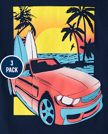 Boys Summer Graphic Tee 3-Pack