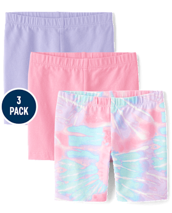 Toddler Girls Print Bike Shorts 3-Pack