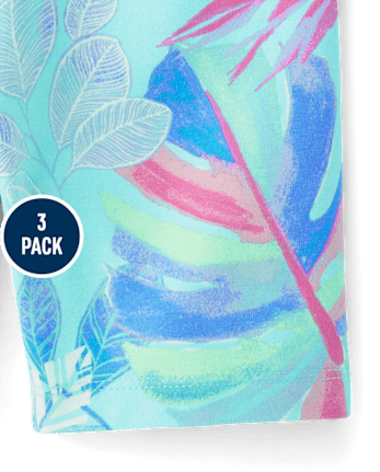 Lot de 3 shorts de vélo imprimés pour petites filles
