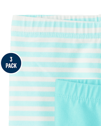 Lot de 3 shorts de vélo imprimés pour petites filles