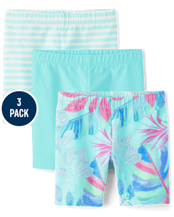 Toddler Girls Print Bike Shorts 3-Pack