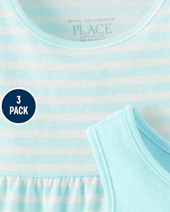 Toddler Girls Tropical Tank Top 3-Pack