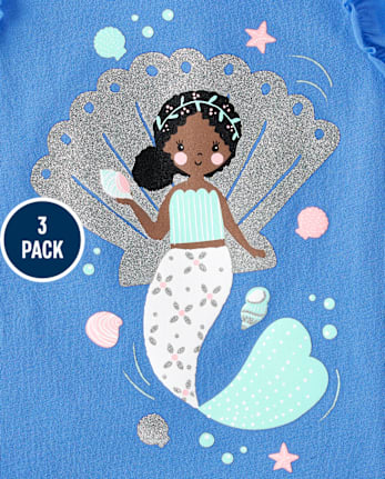Toddler Girls Print Ruffle Tank Top 3-Pack