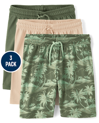 Boys Tropical Performance Basketball Shorts 3-Pack
