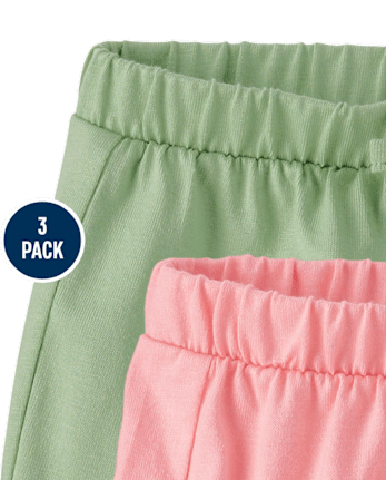 Baby Girls Tropical Ruffle Shorts 3-Pack