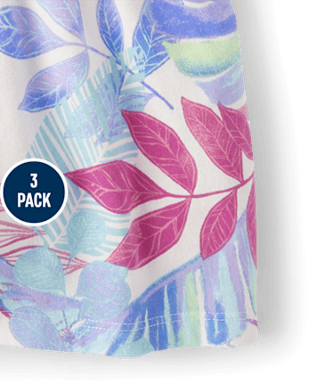 Lot de 3 barboteuses imprimées pour filles