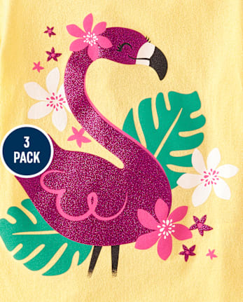 Lot de 3 t-shirts graphiques d'été pour bébés et tout-petits