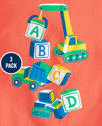 Baby And Toddler Boys Educational Graphic Tee 3-Pack
