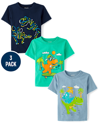 Baby And Toddler Boys Dino Graphic Tee 3-Pack
