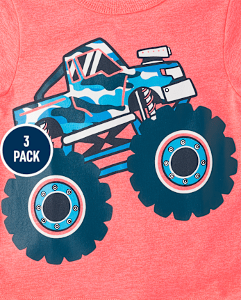 Baby And Toddler Boys Vehicle Graphic Tee 3-Pack