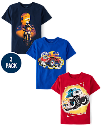 Boys Vehicle Graphic Tee 3-Pack