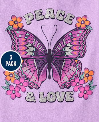 Girls Positivity Graphic Tee 3-Pack