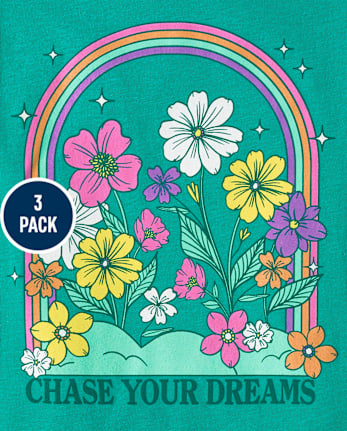 Girls Positivity Graphic Tee 3-Pack