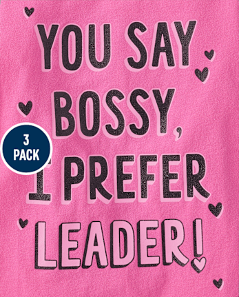 Baby And Toddler Girls Bow Graphic Tee 3-Pack