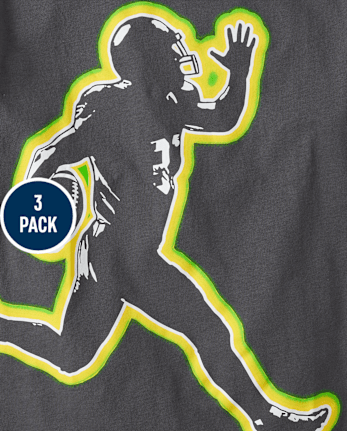 Boys Football Graphic Tee 3-Pack