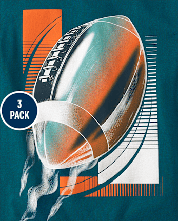 Boys Football Graphic Tee 3-Pack