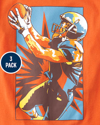 Boys Football Graphic Tee 3-Pack