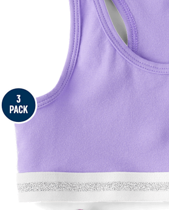 Girls Racerback Bralette 3-Pack