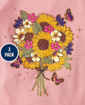 Toddler Girls Floral Top 3-Pack