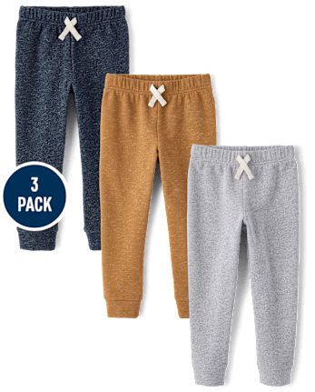Baby And Toddler Fleece Jogger Pants 3-Pack