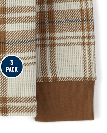 Lot de 3 hauts thermiques colorblock pour bébés et tout-petits garçons