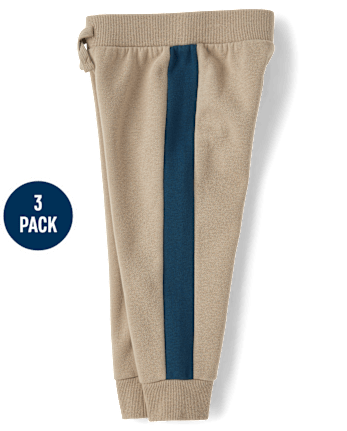 Lot de 3 pantalons de jogging en polaire de qualité supérieure pour bébés et tout-petits garçons