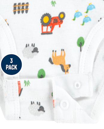 Baby Boys Huggiesâ¢ Truck Bodysuit 3-Pack