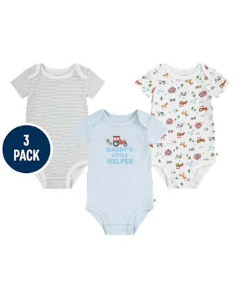 Baby Boys Huggies Truck Bodysuit 3-Pack