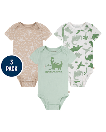 Baby Boys Huggies Dinosaur Bodysuit 3-Pack